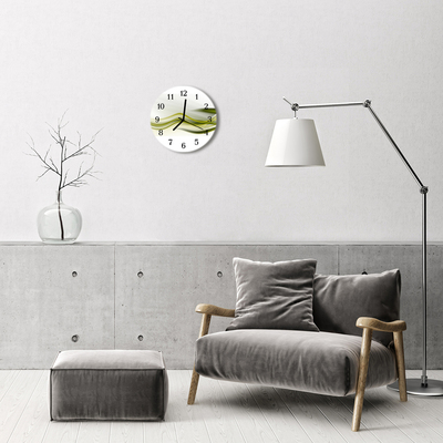 Reloj de vidrio para cocina Líneas abstractas