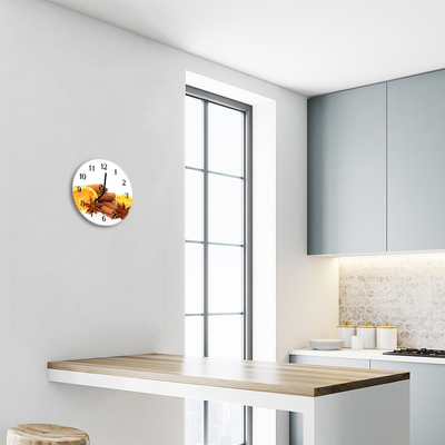 Reloj de vidrio para cocina Limón de vainilla