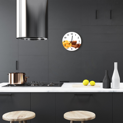 Reloj de vidrio para cocina Limón de vainilla