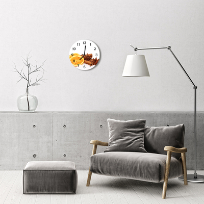 Reloj de vidrio para cocina Limón de vainilla