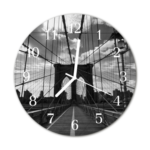 Reloj de vidrio para cocina Puente