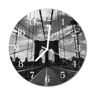 Reloj de vidrio para cocina Puente