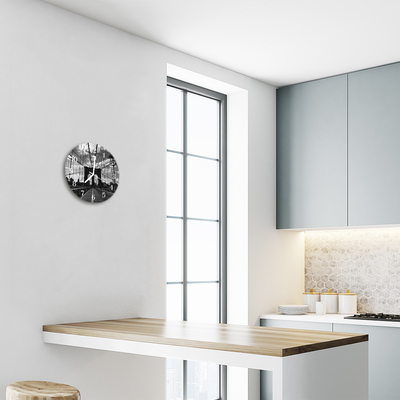Reloj de vidrio para cocina Puente