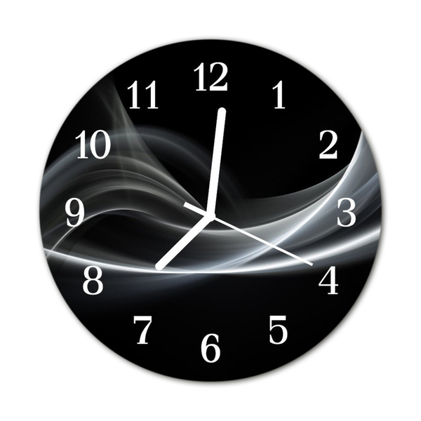 Reloj de vidrio para cocina Líneas abstractas