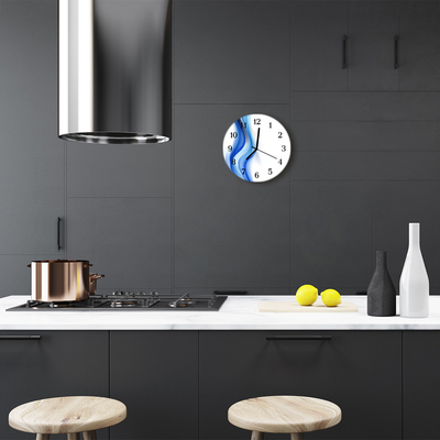 Reloj de vidrio para cocina Abstracción de humo