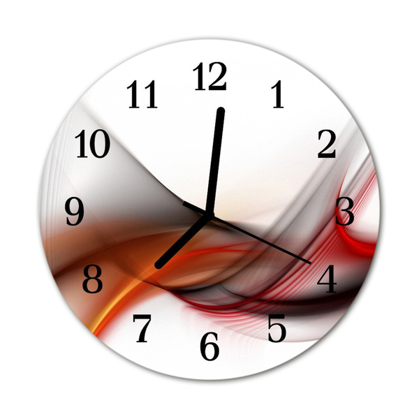 Reloj de vidrio para cocina Líneas abstractas
