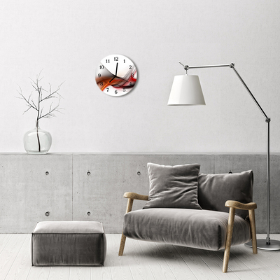 Reloj de vidrio para cocina Líneas abstractas