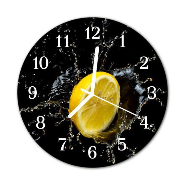 Reloj de vidrio para cocina Limón