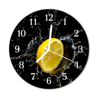 Reloj de vidrio para cocina Limón
