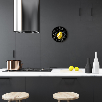 Reloj de vidrio para cocina Limón