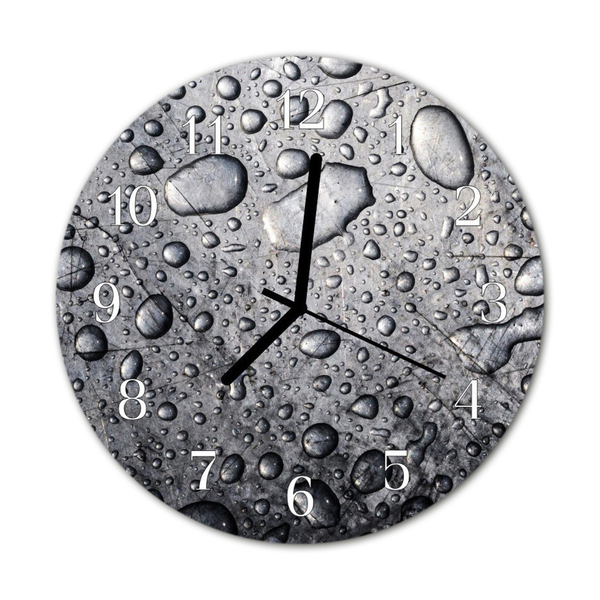 Reloj de vidrio para cocina Gotas
