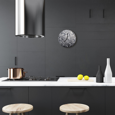 Reloj de vidrio para cocina Gotas