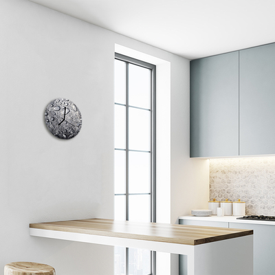 Reloj de vidrio para cocina Gotas