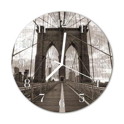 Reloj de vidrio para cocina Puente