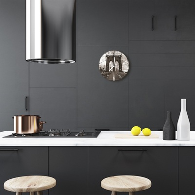 Reloj de vidrio para cocina Puente