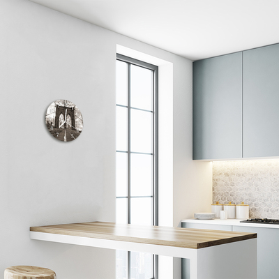Reloj de vidrio para cocina Puente