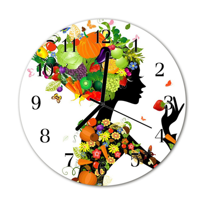 Reloj de vidrio para cocina Arte