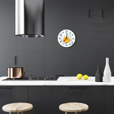 Reloj de vidrio para cocina Agua naranja