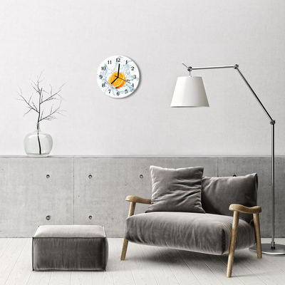 Reloj de vidrio para cocina Agua naranja