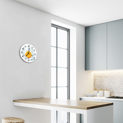 Reloj de vidrio para cocina Agua naranja