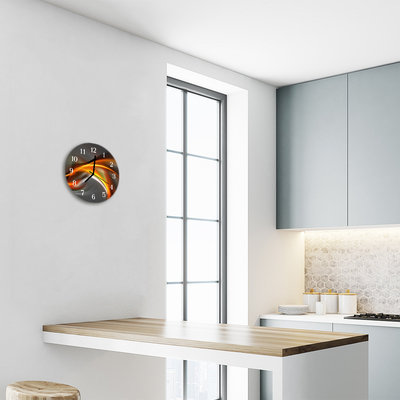 Reloj de vidrio para cocina Abstracto