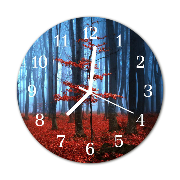 Reloj de vidrio para cocina Niebla otoño