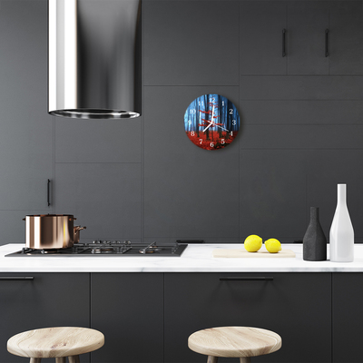Reloj de vidrio para cocina Niebla otoño