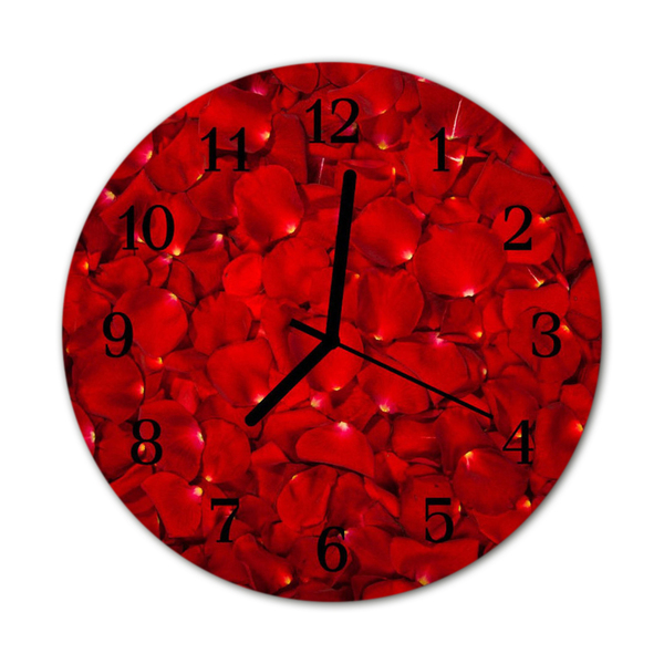 Reloj de vidrio para cocina Pétalos de rosa