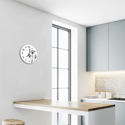 Reloj de vidrio para cocina Diente de león