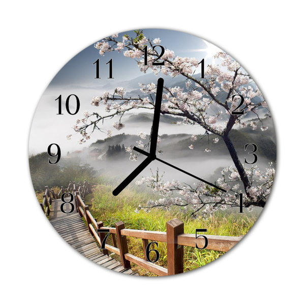 Reloj de vidrio para cocina Primavera