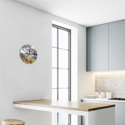 Reloj de vidrio para cocina Primavera