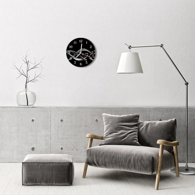 Reloj de vidrio para cocina Abstracto
