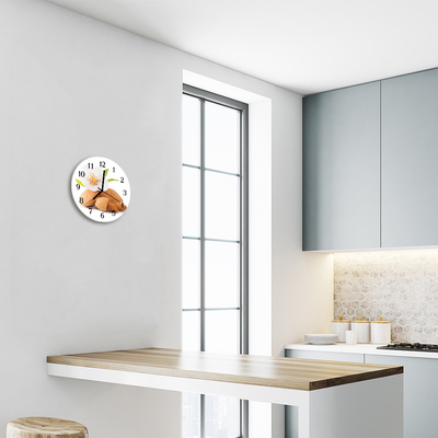 Reloj de vidrio para cocina Almendras