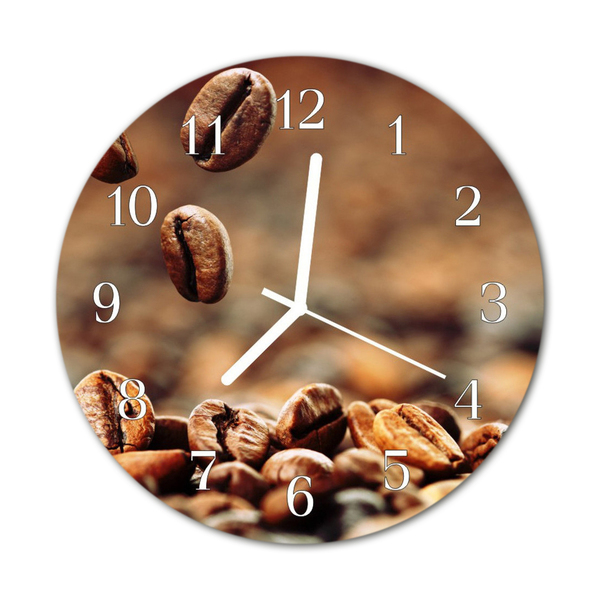 Reloj de vidrio para cocina Granos de café