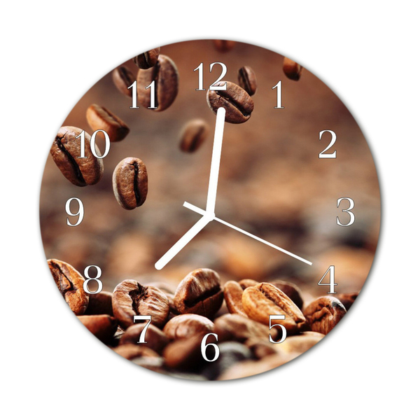 Reloj de vidrio para cocina Granos de café