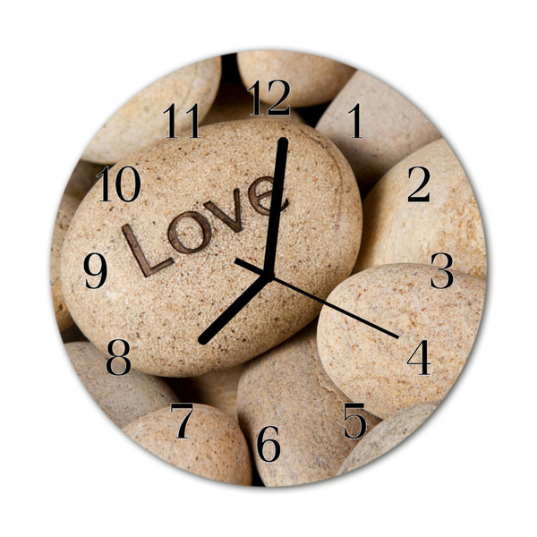 Reloj de vidrio para cocina Piedras