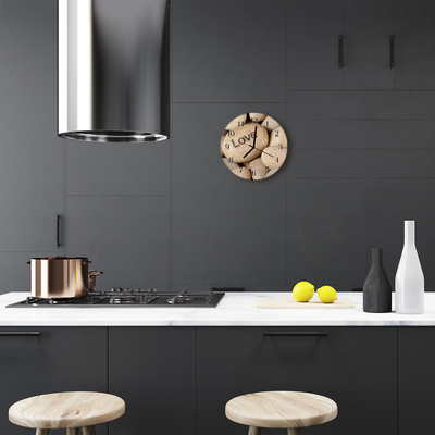 Reloj de vidrio para cocina Piedras
