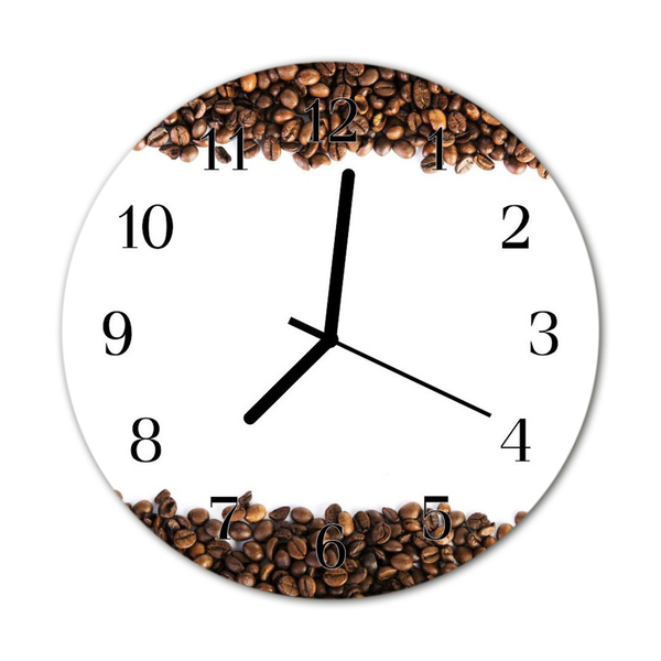 Reloj de vidrio para cocina Granos de café