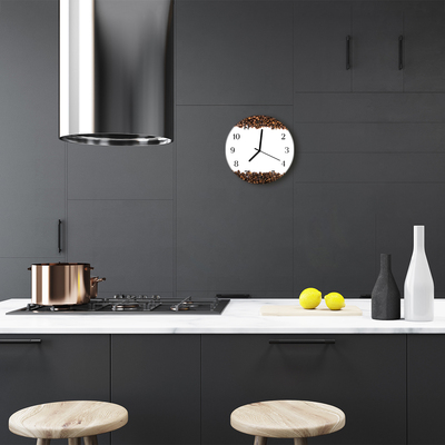 Reloj de vidrio para cocina Granos de café