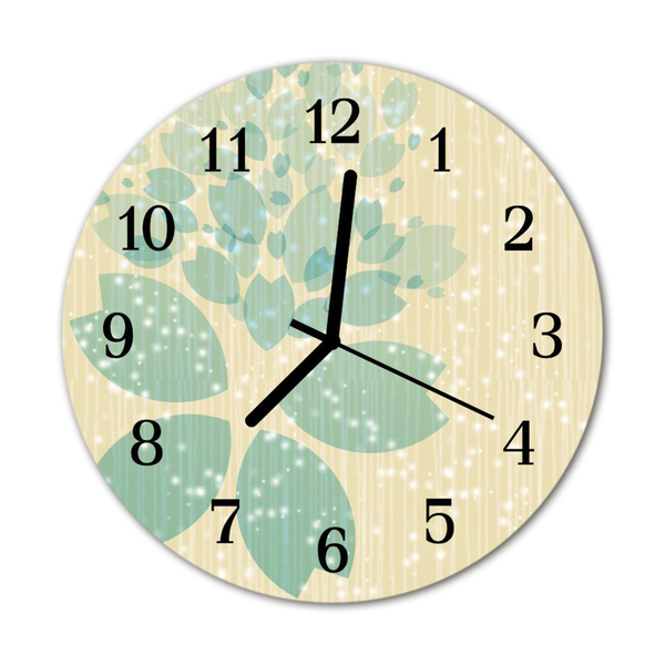 Reloj de vidrio para cocina Abstracto