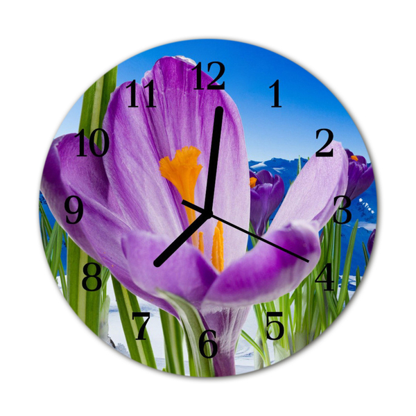 Reloj de vidrio para cocina Primavera