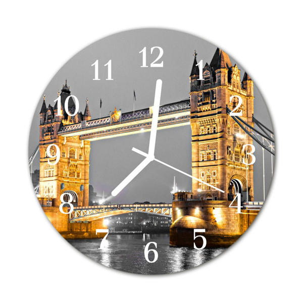 Reloj de vidrio para cocina Tower bridge