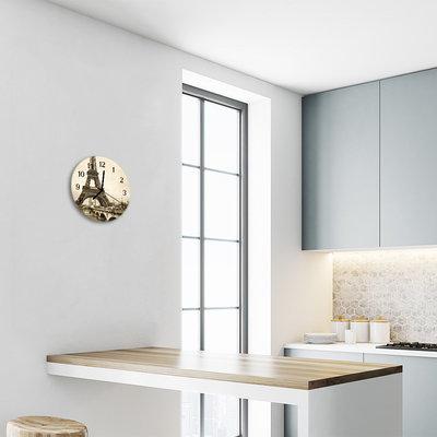Reloj de vidrio para cocina Paris