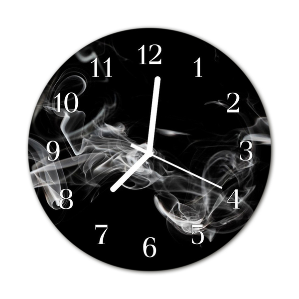 Reloj de vidrio para cocina Humo