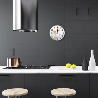 Reloj de vidrio para cocina Orquídea
