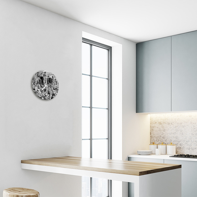 Reloj de vidrio para cocina Ciudad edificios
