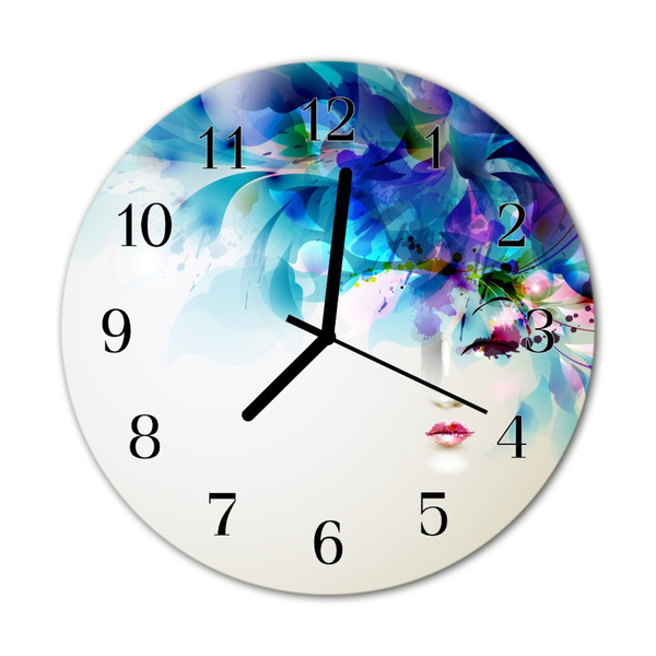 Reloj de vidrio para cocina Abstracto