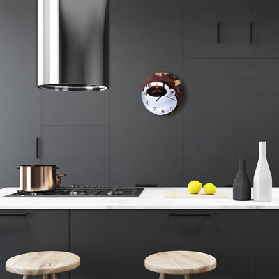 Reloj de vidrio para cocina Café