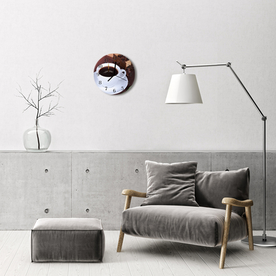 Reloj de vidrio para cocina Café