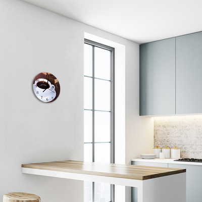 Reloj de vidrio para cocina Café